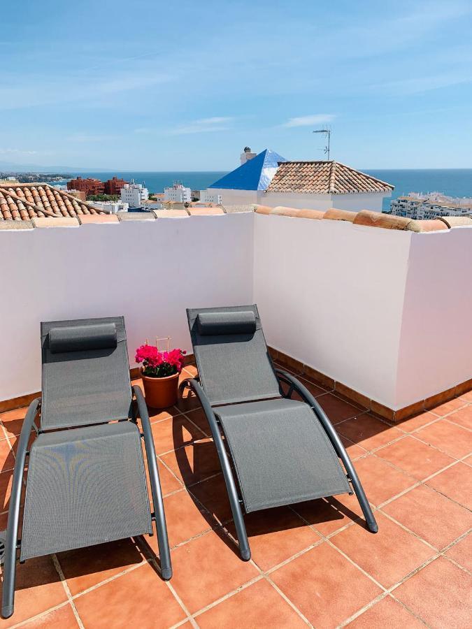 Penthouse Mit Private Dachterrasse Und Blick Auf Das Meer, Berge ,Hafen Estepona Exterior foto